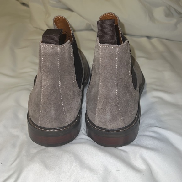 Mens grey chelsea boots - Picture 3 of 5